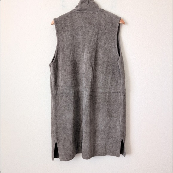 NWT Barefoot Dreams CozyChic Ultra Lite Shawl Vest Brown Loden XL BDWCU21535 - Picture 9 of 9